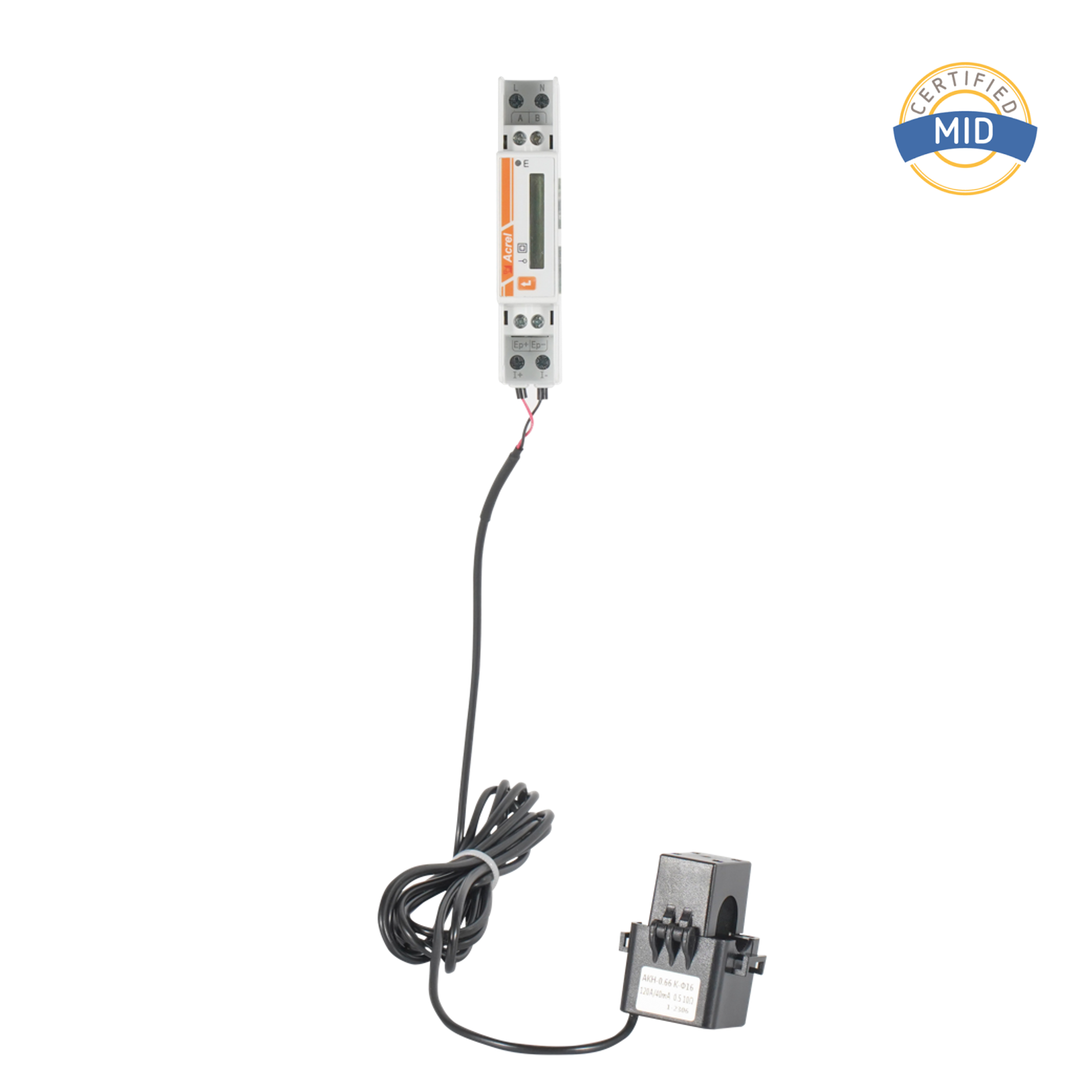 Jednofázový elektroměr s certifikací MID AC s externím CT