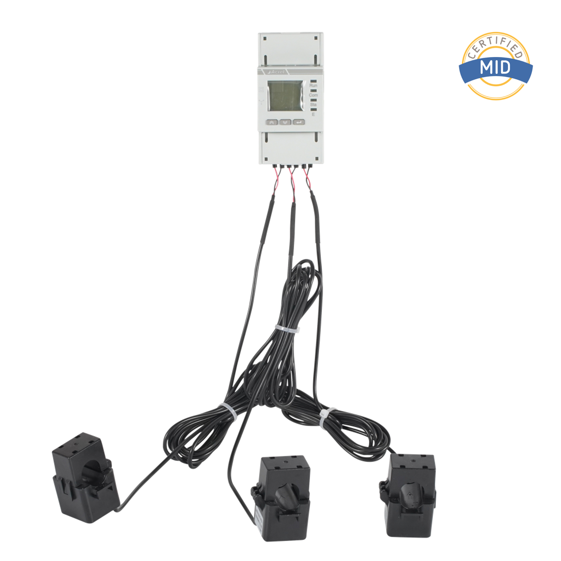 Třífázový elektroměr s certifikací MID vybavený CT s děleným jádrem